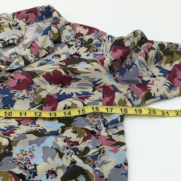 Zara Tropical Floral Men's Short Sleeve Collared Button Down Shirt Size Medium - Picture 3 of 5